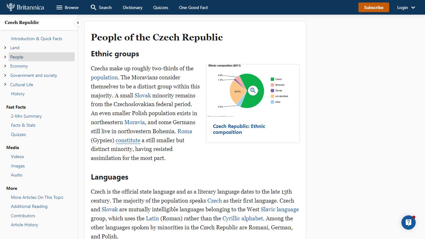 Czech Republic - People | Britannica